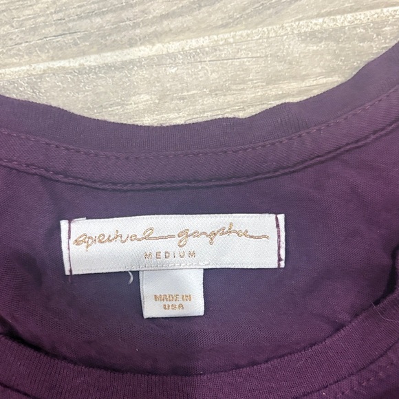 Spiritual Gangster Purple Muscle Tee with Gold Design - Picture 2 of 3